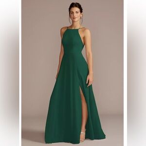 CELEBRATE DB STUDIO
Chiffon High-Neck A-Line Dress sz 0 (altered to 00) EUC